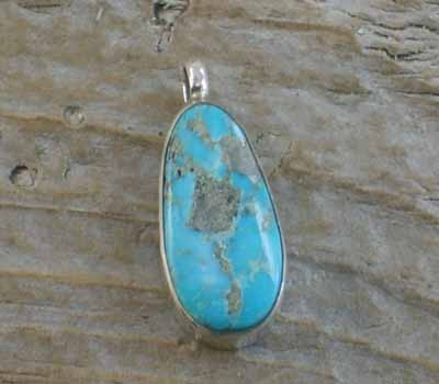 Native American Turquoise Nugget Pendant P